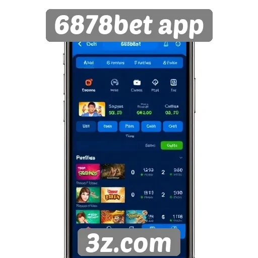 Interface do usuário do 6878bet app analisada